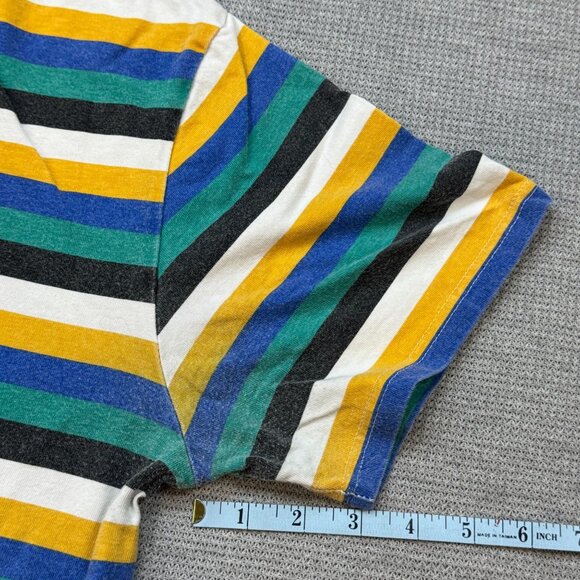 Rue21 Mens Brazil Stripe Crewneck T-Shirt Multicolor Retro Casual Size X-Large - Picture 8 of 8